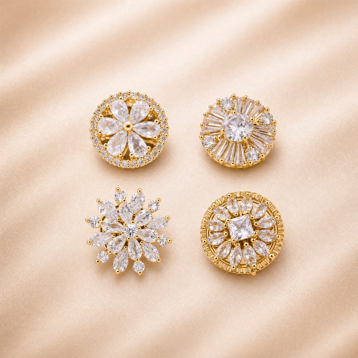 Crystal Magnetic Clasp – Gold